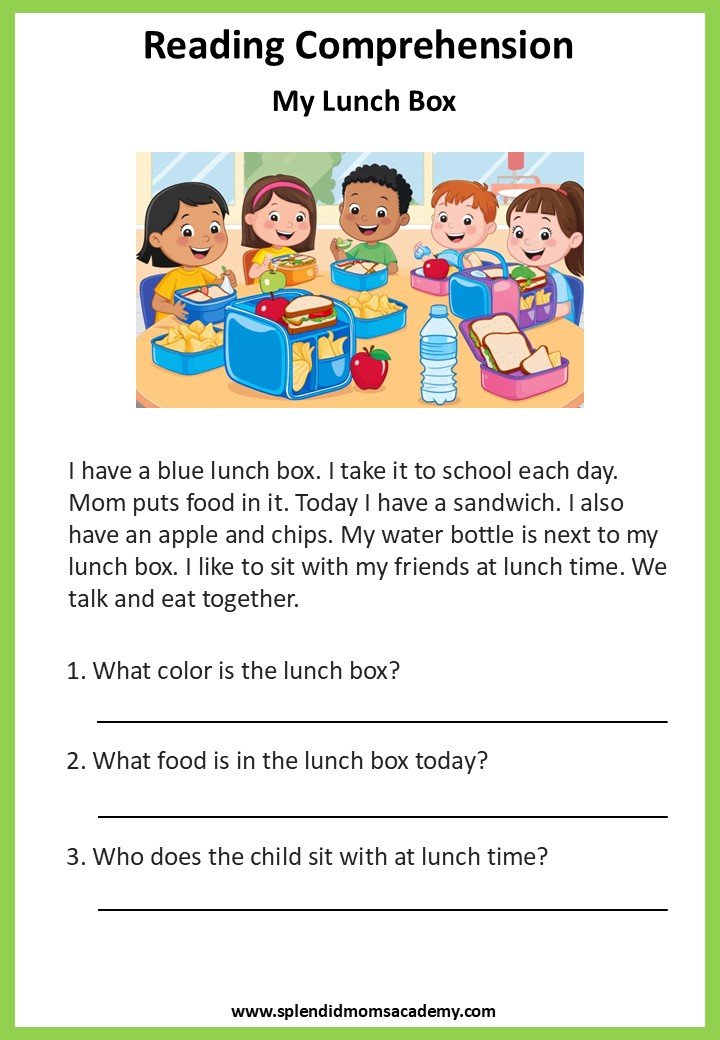 free reading comprehension for kids