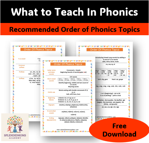 list of phonics topics