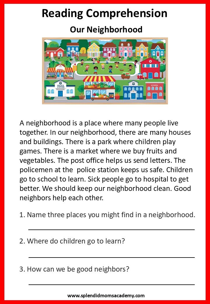 free reading comprehension for kids