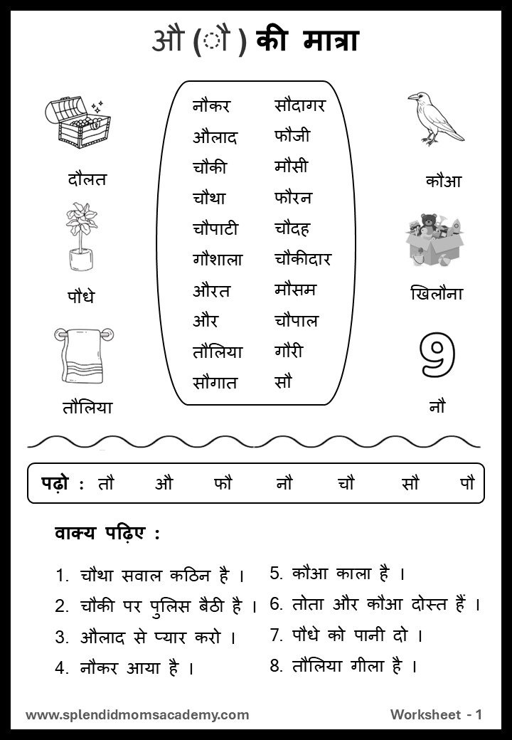Hindi औ मात्रा