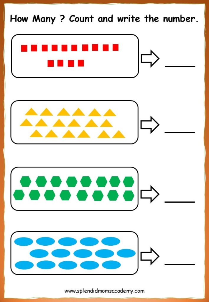 math number counting worksheet free download for kids