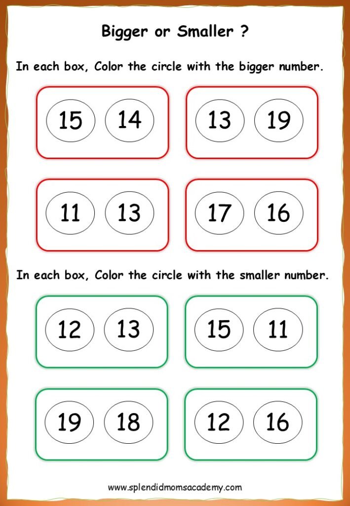 big small nnumber math free worksheets for kids