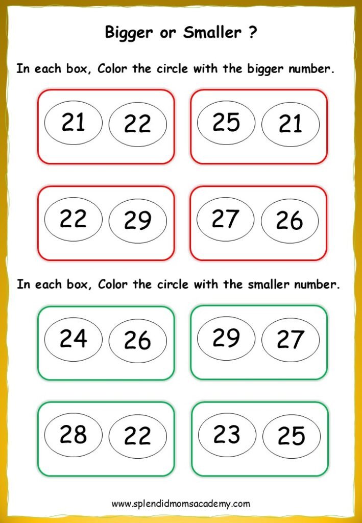 big small nnumber math free worksheets for kids