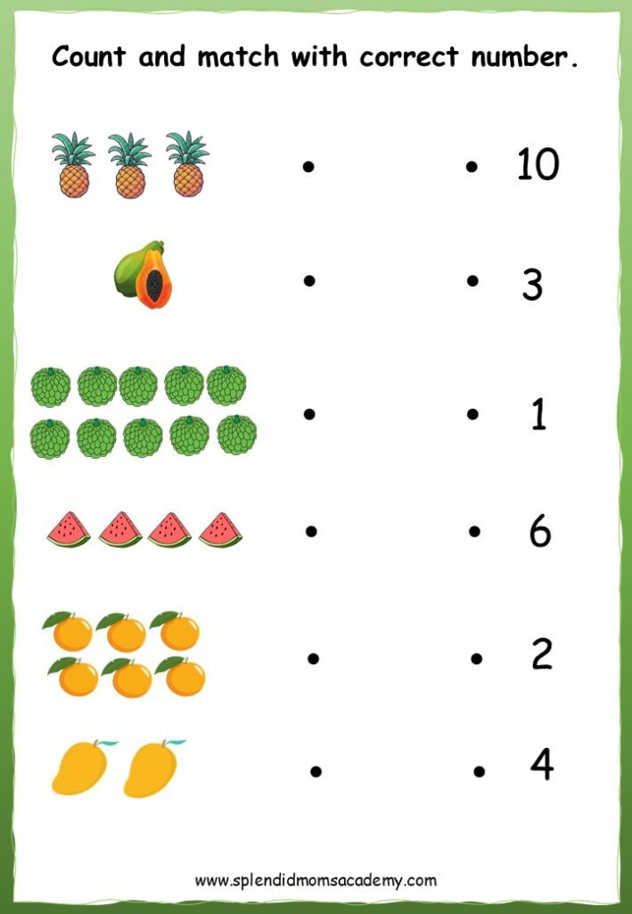 math number counting worksheet free download for kids