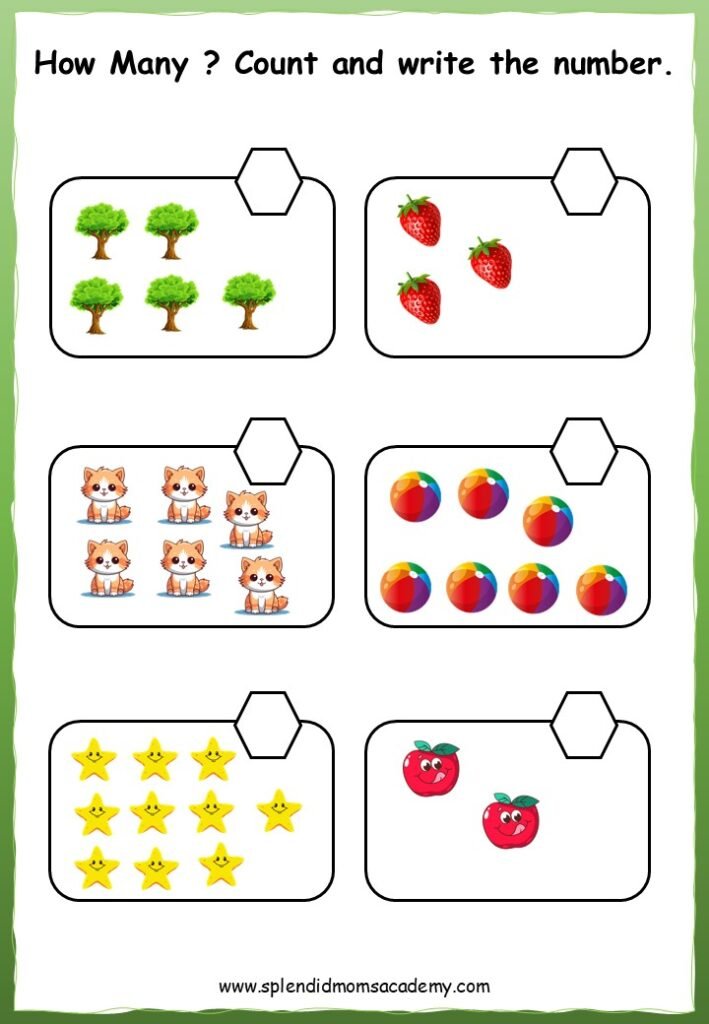 math number counting worksheet free download for kids