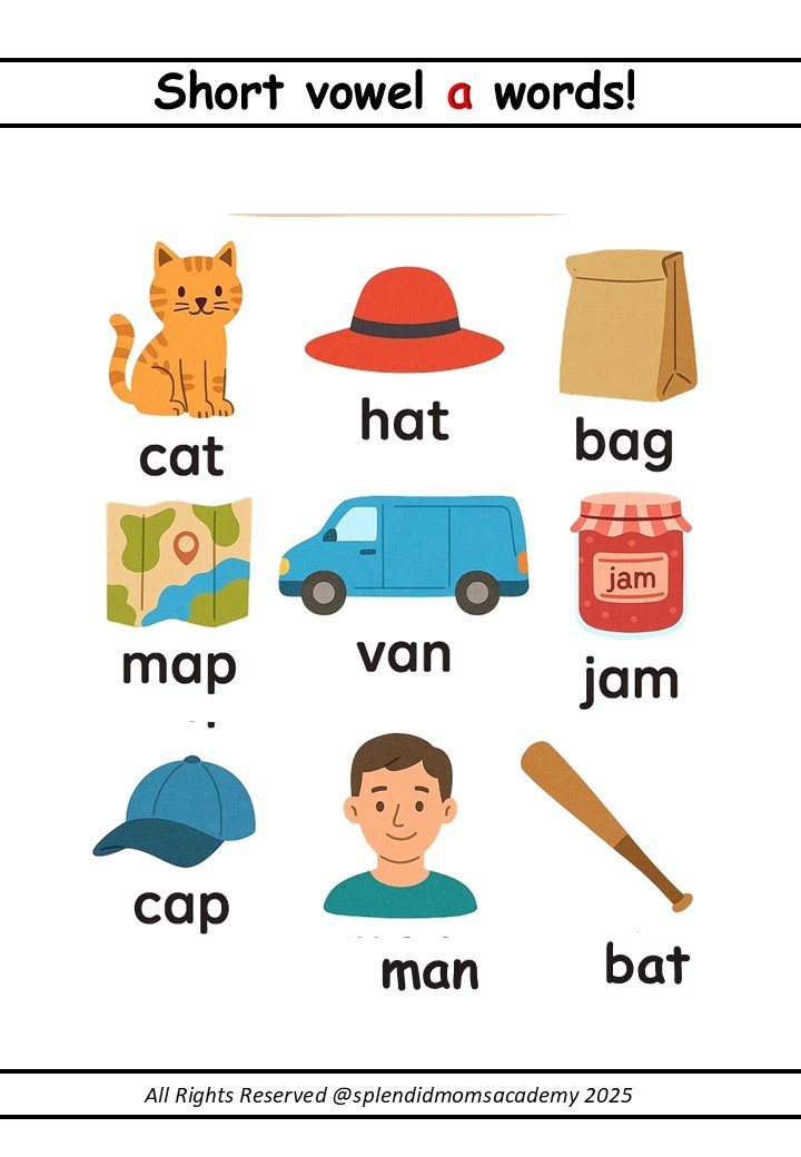 short vowel sound free cvc words worksheet for kids