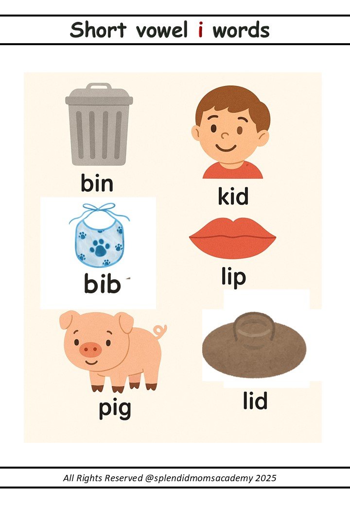 short vowel sound free cvc words worksheet for kids