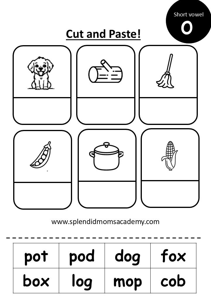Phonics Short Vowel o CVC Free Worksheets