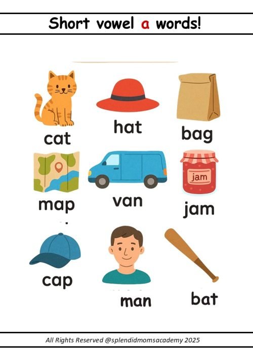 short vowel sound free cvc words worksheet for kids