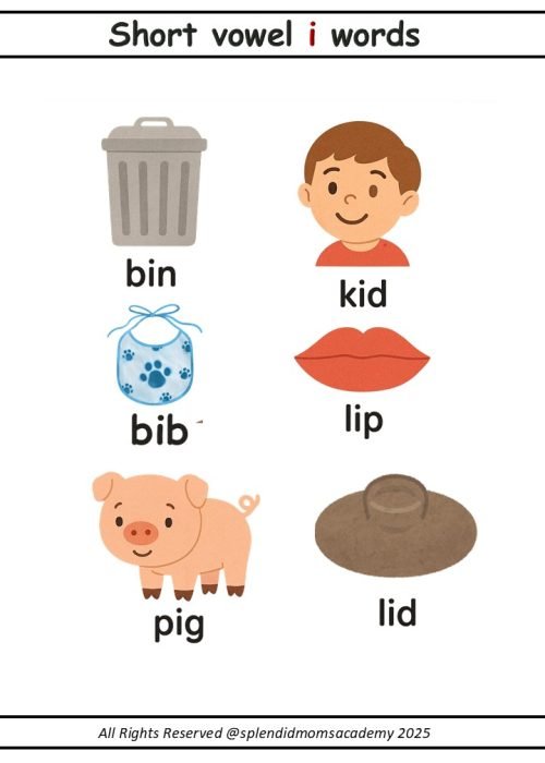 short vowel sound free cvc words worksheet for kids