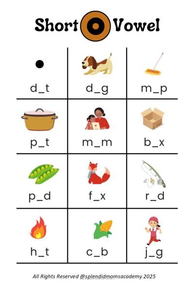 short vowel cvc words free worksheets